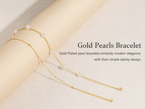 gold pearls bracelet