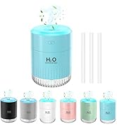 Rechargeable Mini Humidifier with 7 Color Light, Small Personal Desktop Humidifier for Baby Bedro...