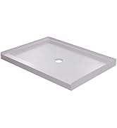 Miseno MNOSB4842 48" x 42" Rectangular Shower Base with Single Threshold and Center Drain - White