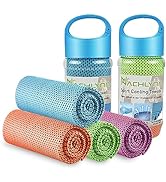 NACHLYNN 4pcs Cooling Towels for Neck and Face 40"x12" Instant Cooling Ice Towels Microfiber Towe...
