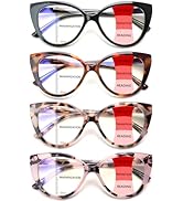 CLASAGA Progressive Multifocus Reading Glasses for Women Blue Light Blocking Spring Hinge Compute...