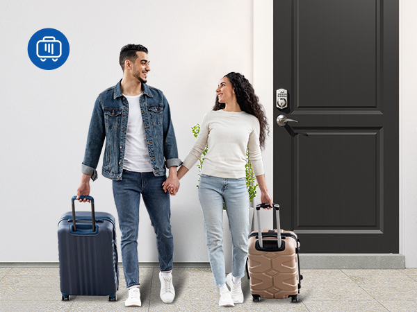 keyless entry door lock deadbolt with handle set