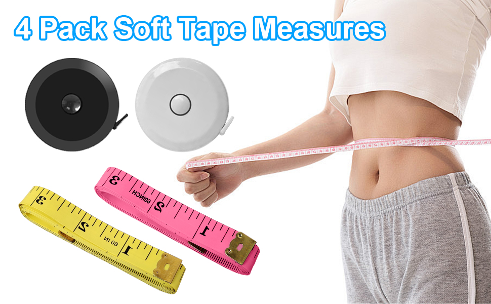 Tape Measure Retractable Measuring for Body Fabric Sewing Tailor Cloth Knitting Craft Measurements