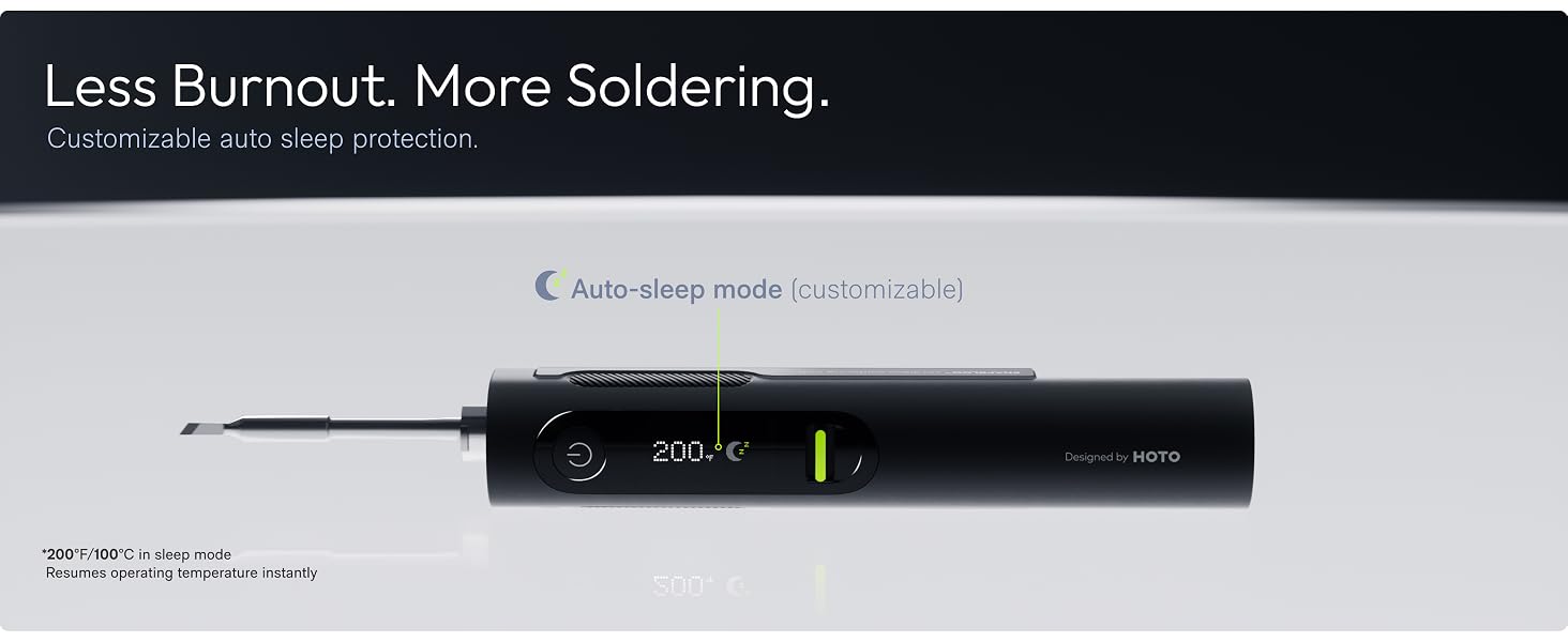 Built-in Safety System Customizable auto sleep protection.