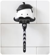 PELEG DESIGN - Mr. Razor, Suction Razor Holder + Mr. Sponge Plastic Sponge Holder for Kitchen Sin...