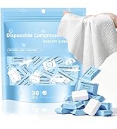 Compressed Towels, Large Size Disposable Face Compressed Towel, 30 PCS Ultra Soft Portable Washcl...