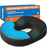 DailyCuddles Donut Pillow for Tailbone Pain, Hemorrhoids - Cooling Gel Memory Foam Chair Seat Cus...