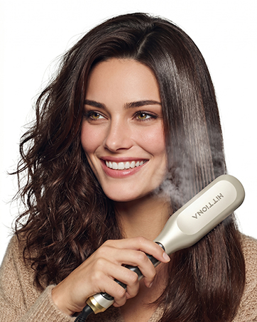Steam Hair Straightener Brush for Women