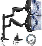 ARES WING Dual Monitor Mount for 17-49 Inch Ultrawide Heavy Duty Curved Screen Stacking, Computer...