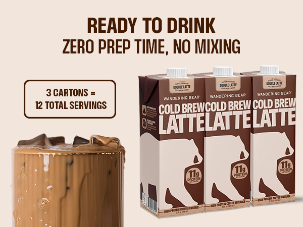 Ready to drink. Zero prep time, no mixing.
