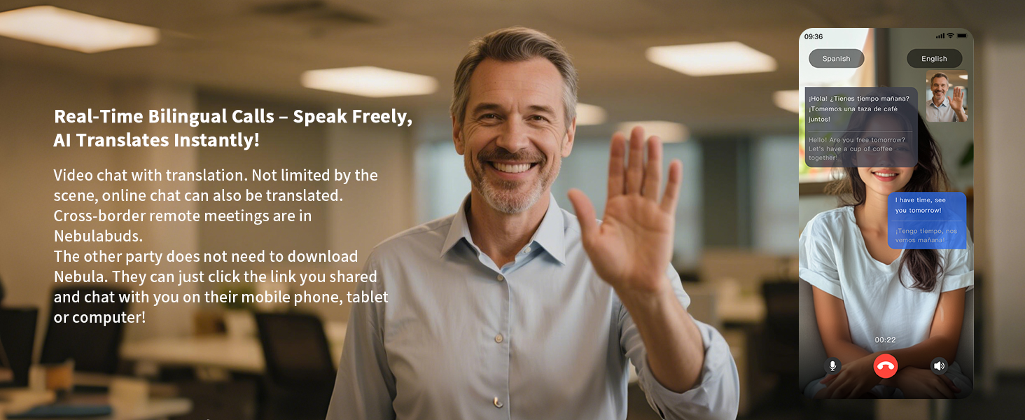 smart AI glasse for women men, support real-time bilingual calls