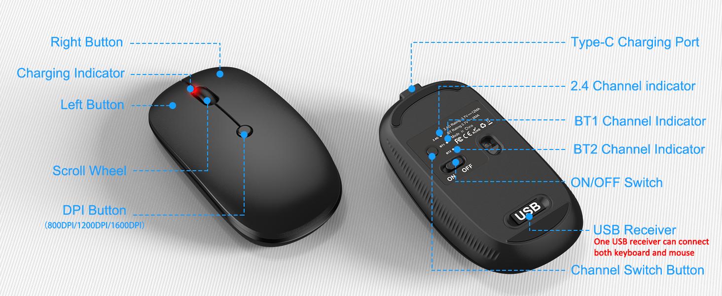 3 DPI wireless mouse