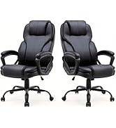 Shintenchi High Back Executive Office Chair, Ergonomic PU Computer Desk Chair with 3-Level Tilt, ...