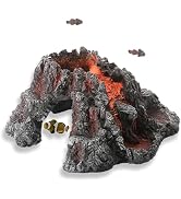 Paoleju Volcano Shape Aquarium Decorations Cave| Resin Fish Tank Cave Ornaments| Fish Tank Bubble...