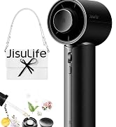 JISULIFE Handheld Fan Pro1 Mini - Refined Utility: Elite PU Leather, 30 Hour Cooling Power, Aroma...