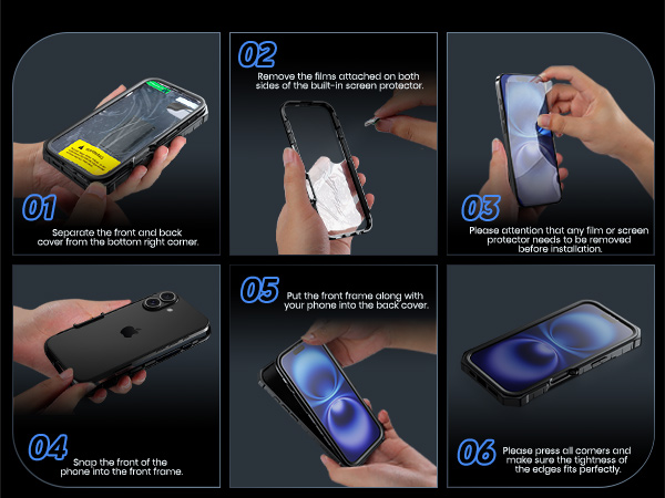 FNTCASE for iPhone 16 Plus Case