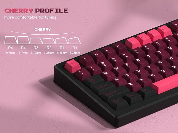 Double Shot PBT Keycaps Set 138 Keys, Cherry Profile Custom Keycaps