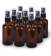 hmaimas 9 Pack Amber Glass Small Spray Bottles, 2oz Travel Fine Mist Empty Mini Spray Bottles for...