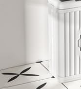 ELPHECO Square 13 Gallon Trash Can with lid Sensor Tall Kitchen touchless Automatic Trash bin Gar...