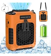 Shirt Fan Portable Waist Fan Rechargeable 8000mAh, Body Fans with 3 Speeds Faster Cooling &amp; LED L...