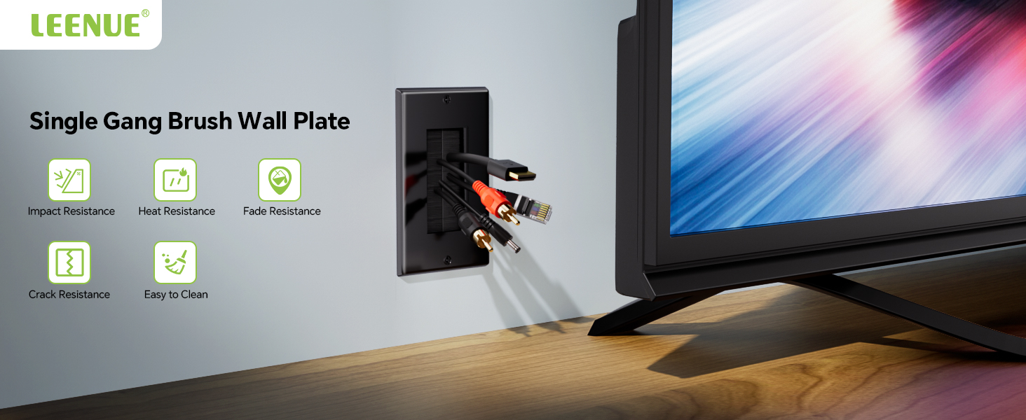 LEENUE Brush Wall Plate