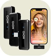 Movo Wireless Mini UC Duo Wireless Microphone for Android - Ultracompact Bluetooth Microphone for...