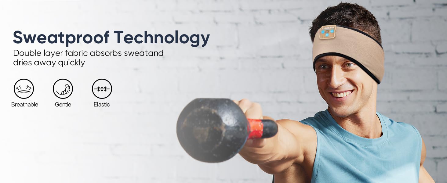 headband with headphones built in