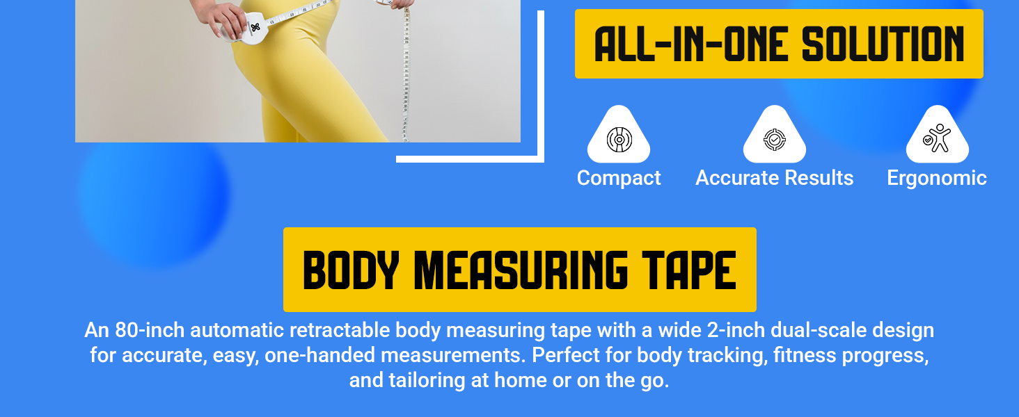 Body Ribbon 80-Inch Automatic Retractable Measuring Tape
