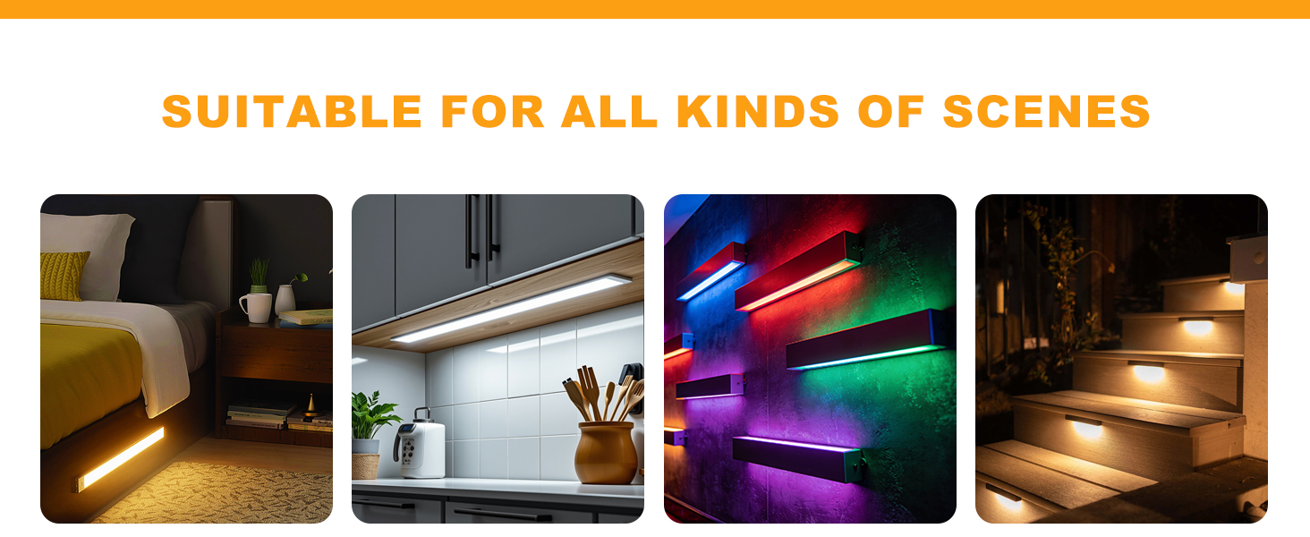 12 Pcs Under Cabinet Lights Magnetic stickys