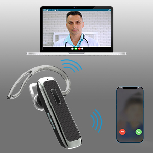 Marnana Bluetooth Headset Wireless Earpiece Hands-Free calls with Noise Cancelling Mic