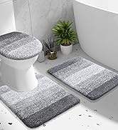 Bath Rugs &amp;amp;amp;Toilet Lid Set