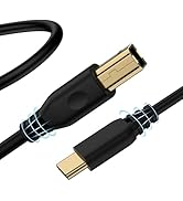 10ft USB C Printer Cable, USB C to USB B 2.0 High Speed Cord, MIDI &amp; Scanner Cable for MacBook Pr...