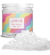 JIRIS Clear 1000pcs Mini Hair Rubber Bands, Soft &amp; Durable Plastic Elastic Hair Ties for Little G...