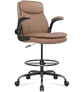 Misolant Leather Drafting Chair, Tall Office Chair for Standing Desk, High Executive Office Chair...