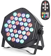 Rechargeable Par Can Lights 1 Pack Wireless Led Uplights Battery Powered Uplighting RGB 36W Stage...