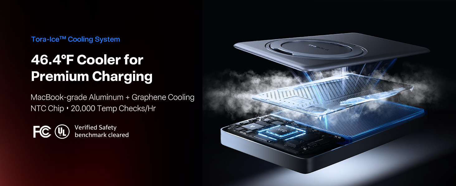 MacBook-grade Aluminum + Graphene Cooling NTC Chip·20,000 Temp Checks/Hr