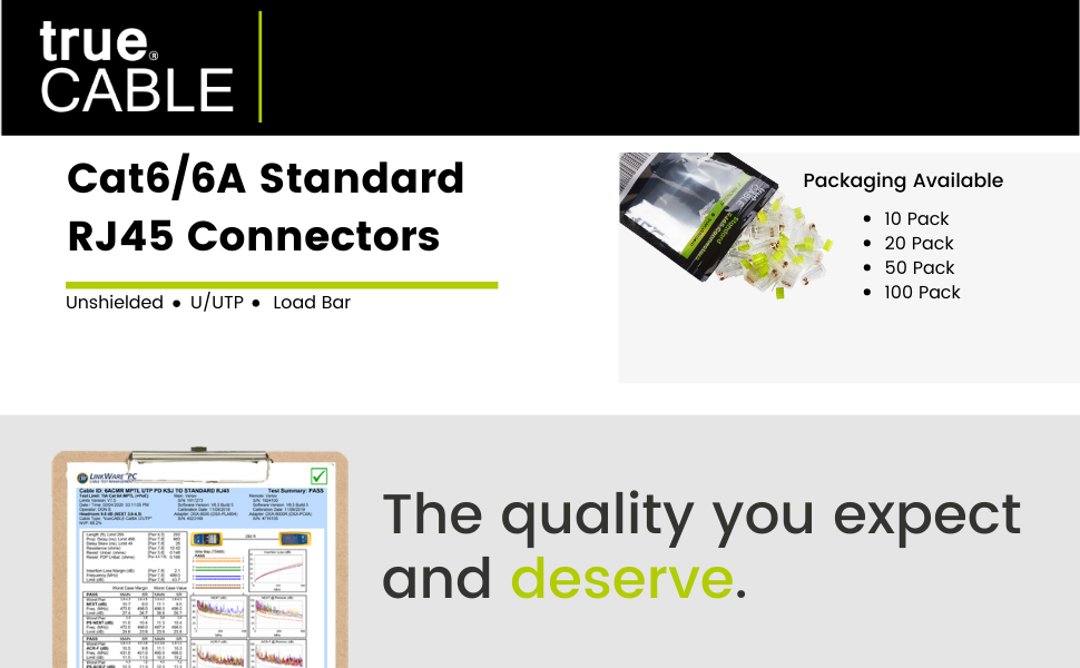 Cat6-6A Standard RJ45 Connectors | Unshielded
