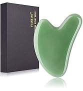 Gua Sha Facial Tools Stone Massage GuaSha Tool for Face - by FUANKANG (Green)
