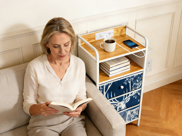 nightstand with charging station