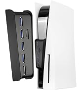 6 Ports USB Hub for PS5, USB Port Expander for PS5 with 4 USB-A + 1 Charging Port + 1 Type C 3.1,...