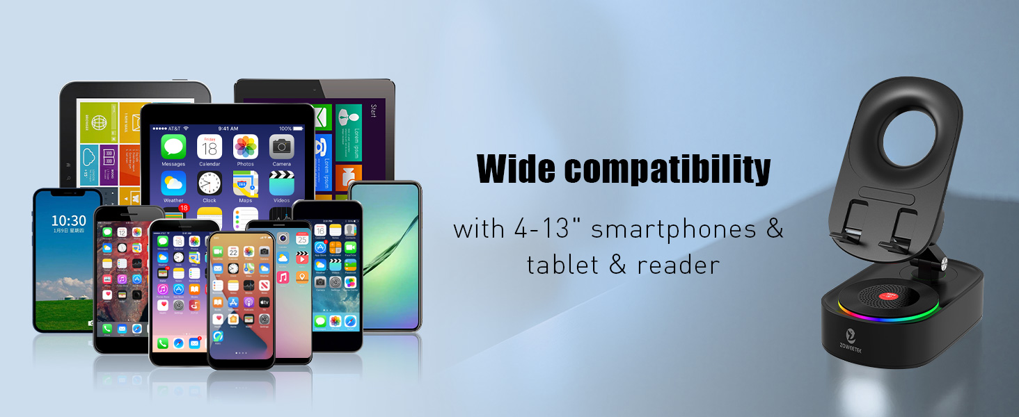 cell phone stand with speaker buletooth