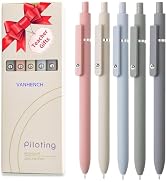 Vanhench 5Pcs Gel Pens, Black Ink Pen Fine Point Smooth Writing Pen, Aesthetic Pens for Journalin...