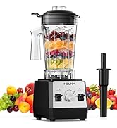 H-Duka Blender for Smoothies 64 oz Capacity Countertop Blenders for Kitchen Powerful Smoothie Ble...