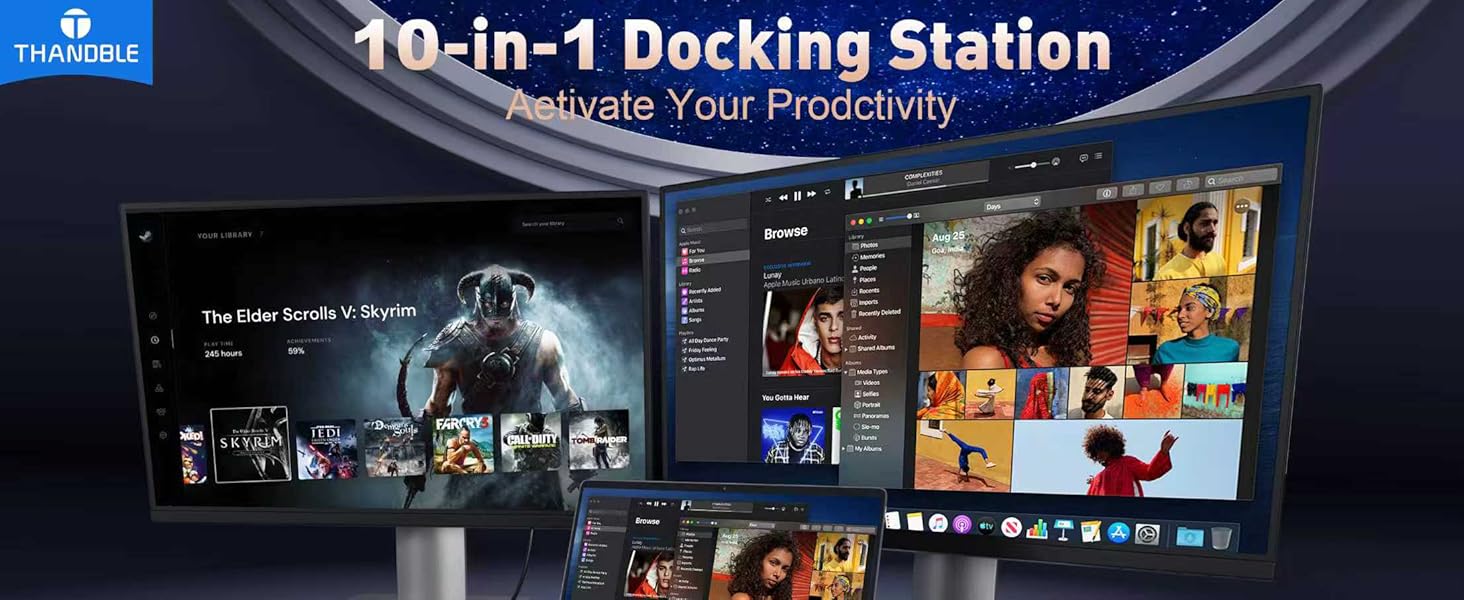 Docking station dual monitor