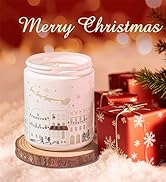 Fieldspark Christmas Candles Scented with Warmer LED, Fall Holiday Candles Christmas Tree Colorad...