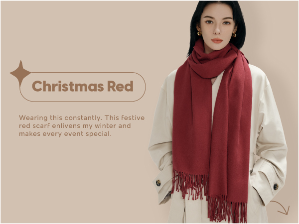 Red Scarf for Women