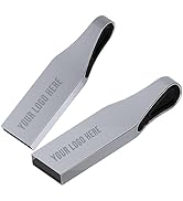 Custom USB Flash Drive 64GB 50 Pack JBOS Metal Personalized USB Drives 64 GB USB2.0 Printed or La...