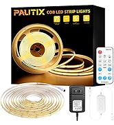 COB LED Strip Light 3000K,PAUTIX 16.4ft Dimmable DC24V Warm White LED Strip Lights,High Lumen Tap...