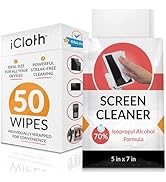 Multi-Purpose Electronics Wipes, Car Screen Cleaner, 70% isopropyl alcohol wipes Individually Wra...
