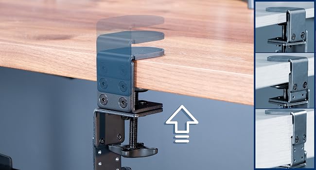 Clamp-on Height Adjustable Tilting Keyboard Tray